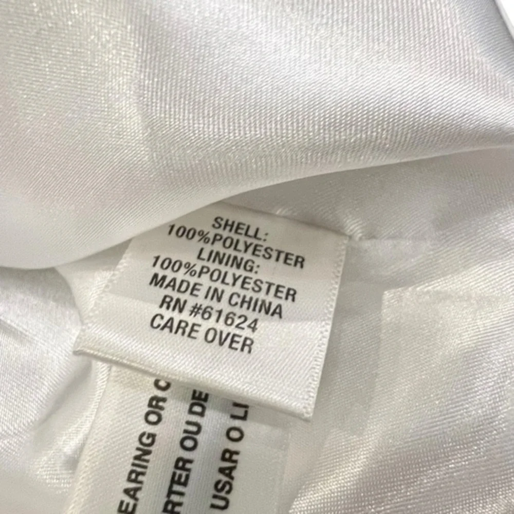 Laura Ashley Ladies Silky Regatta Jacket Embellished White Zip Up Small NWT $114